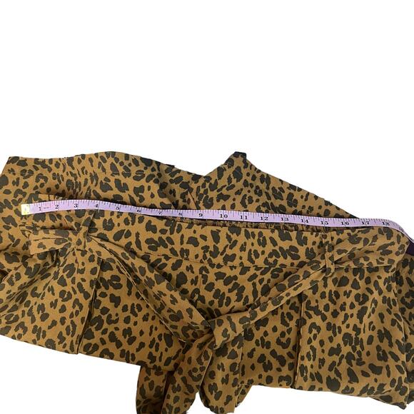 A New Day Cheetah Print Women's High Waisted Shorts w/ Tie Size XXL Pockets - Picture 9 of 12